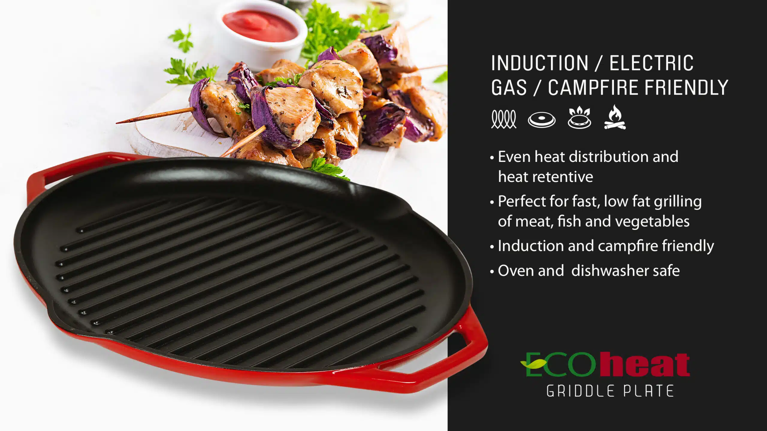 Griddle plate induction-friendly